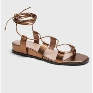 Banana Republic Bronze Leather Gladiator Sandals